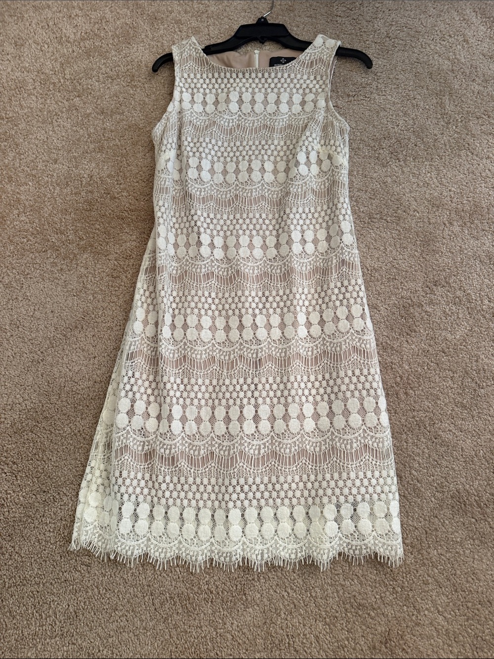 Ronni Nicole Ivory Crochet Lace Sheath Dress - Picture 5 of 6